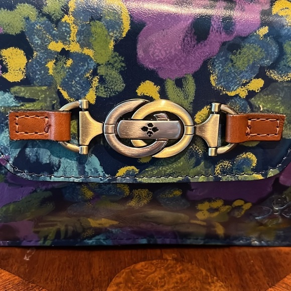 Patricia Nash  satchel  Crossbody bag NWOT Watercolor floral design  Multicolor - Picture 4 of 13